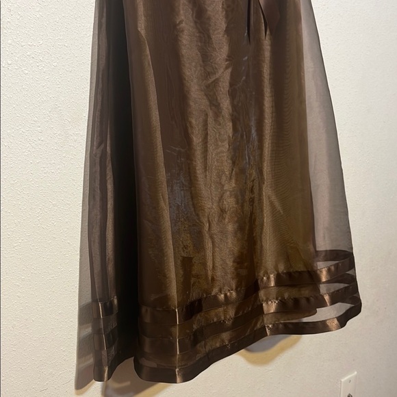 Dessey Collection Elegant Formal Brown Strapless Dress Size 10 Prom Wedding - Picture 4 of 13